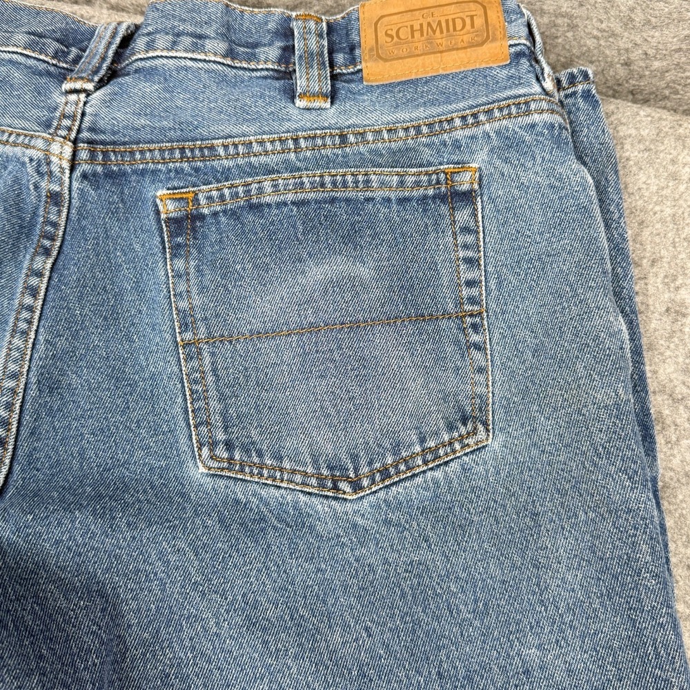 C.E. Schmidt Workwear Mens Blue Denim Jeans Size 36X34 Relaxed Fit Cotton - Picture 11 of 12